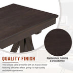 Console rustique vintage de 122 cm - Table d'entrée de style ferme avec étagère ouverte et construction robuste