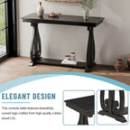 Console rustique vintage de 122 cm - Table d'entrée de style ferme avec étagère ouverte et construction robuste