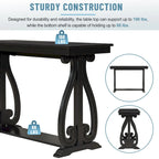 Console rustique vintage de 122 cm - Table d'entrée de style ferme avec étagère ouverte et construction robuste