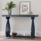 Console rustique vintage de 122 cm - Table d'entrée de style ferme avec étagère ouverte et construction robuste
