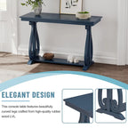 Console rustique vintage de 122 cm - Table d'entrée de style ferme avec étagère ouverte et construction robuste