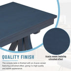 Console rustique vintage de 122 cm - Table d'entrée de style ferme avec étagère ouverte et construction robuste