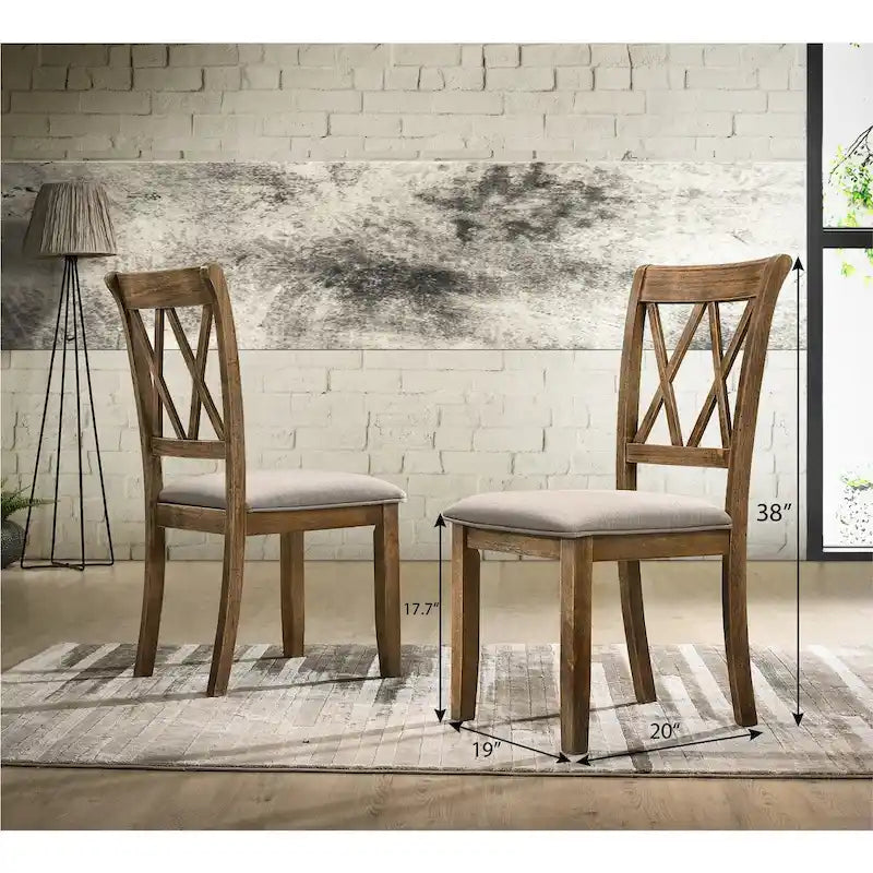 Lot de 2 chaises de salle à manger rembourrées