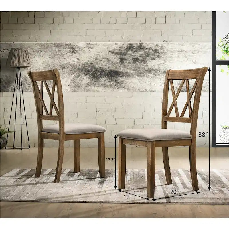 Lot de 2 chaises de salle à manger rembourrées