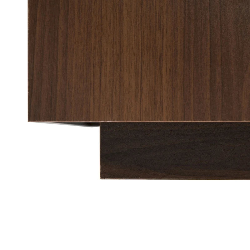 Table basse carrée rotative à 360° avec 2 tiroirs