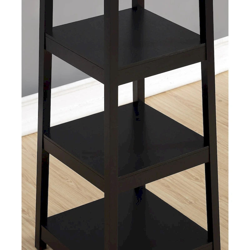 Portemanteau en bois avec étagères de rangement à 3 niveaux
