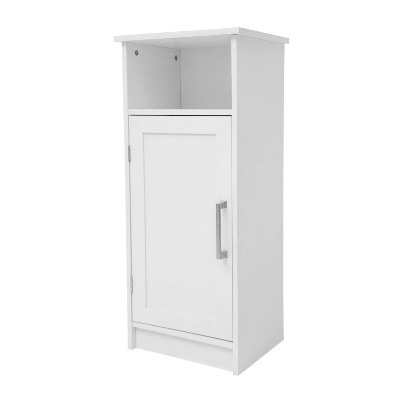 Organisateur de rangement bas avec porte à fermeture magnétique et étagères