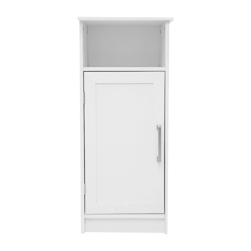 Organisateur de rangement bas avec porte à fermeture magnétique et étagères
