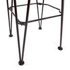 Tabourets de bar modernes en bois et métal de 76 cm, style industriel et rustique, lot de 2
