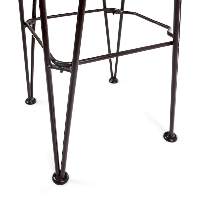 Tabourets de bar modernes en bois et métal de 76 cm, style industriel et rustique, lot de 2