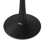 Table à manger ronde de 40 pouces pour 4 personnes avec plateau en MDF et base en acier noir pour cuisine et salle à manger