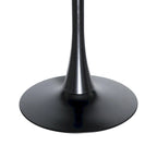 Table à manger ronde de 40 pouces pour 4 personnes avec plateau en MDF et base en acier noir pour cuisine et salle à manger